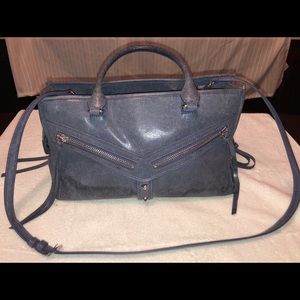 Botkier periwinkle leather satchel detachabl strap